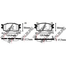 Walburg Fren Balata İkazlı Ön Hyundai Accent Era 1.5 Crdı 17.70Mm 2006 2012
