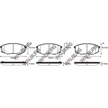 Walburg Fren Balata İkazlı Ön Hyundai Ix35 Lm 2.0 Crdı 18 Jant 4X4 17.60Mm 2010