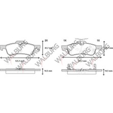 Walburg Fren Balata İkazlı Arka Honda Civic Ix 1.6İ 14.50Mm 2012 2016