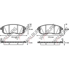 Walburg Fren Balata İkazlı Ön Nissan Juke 1.5 Dcı 17.00Mm 2010