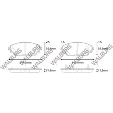 Walburg Fren Balata İkazlı Ön Mazda 3 Bm Skyaktiv G100 15.80Mm 2013