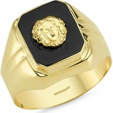 Sembol Gold Altın Erkek Yüzük Arma Sg-42-Ad0030