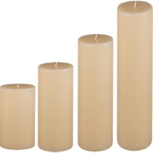 MumvemuM 4 lü Set Mum Çap 7 cm Krem