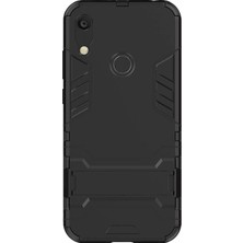 Microcase Huawei Honor 8A Alfa Serisi Armor Standlı Perfect Protect Koruma Kılıf - Siyah