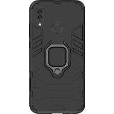 Microcase Huawei P Smart 2019 Batman Serisi Yüzük Standlı Armor Kılıf - Siyah