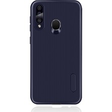 Liontech Samsung Galaxy A60 Kılıf Striped Soft Tio Silikon Kapak Lacivert