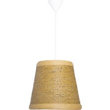 Lambadar Açık Kahverengi Ip Sargı Çocuk Odası Sarkıt Avize