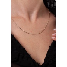 Ninova Silver Altın Kaplama Gümüş İtalyan Zincir Kolye