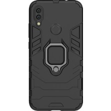 Microcase Xiaomi Redmi 7 Batman Serisi Yüzük Standlı Armor Kılıf - Siyah