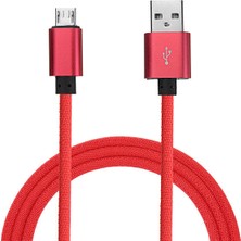 Tigdes Micro USB İpli Şarj ve Data Kablosu - Kırmızı