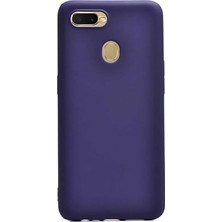 Microcase Oppo AX7 Premium Matte Silikon Kılıf Lacivert