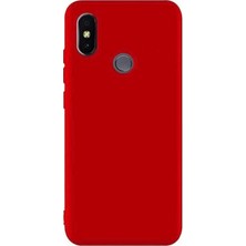 Microcase Xiaomi Mix 2S Premium Matte Silikon Kılıf Kırmızı