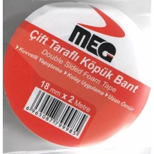 Meg Çift Taraflı Köpük Bant Poşetli 18 mm x 2 mm