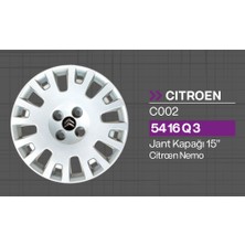 Tisa Citroen Nemo 15" Jant Kapağı 4'lü Takım JKC002