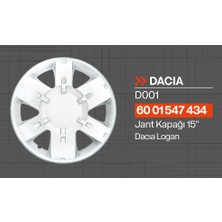 Tisa Dacia Logan 15" Jant Kapağı 4'lü Takım JKD001