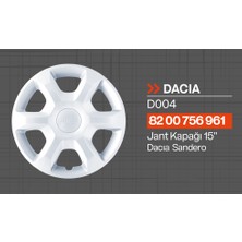 Tisa Dacia Sandero 15" Jant Kapağı 4'lü Takım JKD004