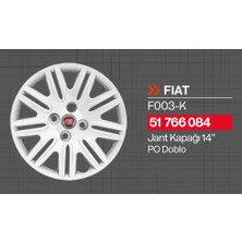 Tisa Fiat Doblo 15" Jant Kapağı 4'lü Takım JKF003 - K