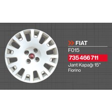 Tisa Fiat Fiorino 15" Jant Kapağı 4'lü Takım JKF015