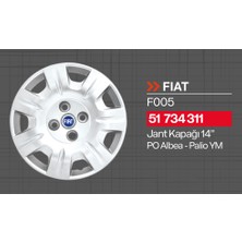 Tisa Fiat Po Albea - Palio 14" Jant Kapağı 4'lü Takım JKF005