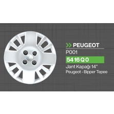 Tisa Peugeot Bipper Tepe 14" Jant Kapağı 4'lü Takım JKP001