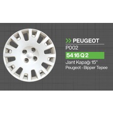 Tisa Peugeot Bipper Tepe 15" Jant Kapağı 4'lü Takım JKP002