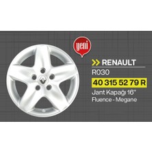 Tisa Renault Fluence - Megane 16" Jant Kapağı 4'lü Takım JKR030