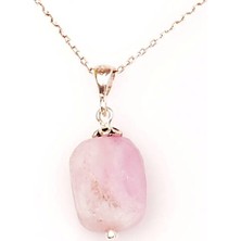 Taş Sandığı Kunzit Taşı Gümüş Kolye