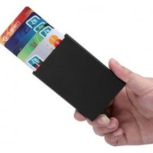 Avp Otomatik Mekanizmalı Metal Kredi Kartlık Kartvizitlik - Siyah Renk
