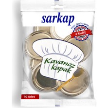 Sarkap Hijyenik Paketli 10 Adet Kavanoz Kapağı - Gold - 82mm