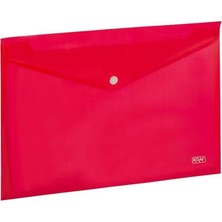 Kraf Çıtçıtlı Dosya A4 Kırmızı 1209