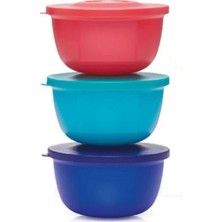 Hsgl Tupperware Yuvarlak Kaplar 3'lü ( Saklama Kabı )