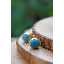 Stoneage Jewellery Turkuaz Doğal Taş Kadın Küpe