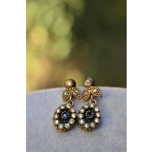 Stoneage Jewellery Rf02572 Safir Ve Zirkon Taşlı Otantik Bayan Küpe