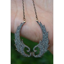 Stoneage Jewellery Black Diamond Melek Kanat Bayan Kolye