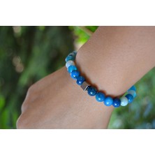 Stoneage Jewellery Mavi Akik Bayan Bileklik