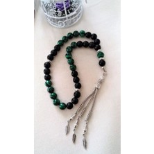 Stoneage Jewellery Malahit Ve Mat Oniks Doğal Taş Tesbih