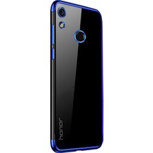 Microcase Huawei Honor 8A - Y6 2019 Plating Series Silikon Kılıf Mavi