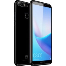 Microcase Huawei Y6 2018 Plating Series Silikon Kılıf Siyah