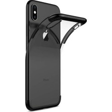 Microcase iPhone XS Max Plating Series Silikon Kılıf Siyah