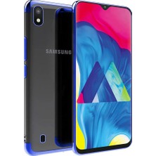 Microcase Samsung Galaxy A10 Plating Series Silikon Kılıf Mavi