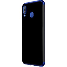 Microcase Samsung Galaxy A30 Plating Series Silikon Kılıf Mavi