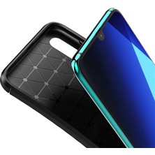 Microcase Samsung Galaxy A50 Maxy Serisi Carbon Fiber Silikon TPU Kılıf Siyah