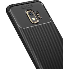 Microcase Samsung Galaxy J2 Core Maxy Serisi Carbon Fiber Silikon TPU Kılıf Siyah