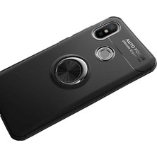 Microcase Xiaomi Mi 8 SE Focus Serisi Yüzük Standlı Silikon Kılıf Siyah