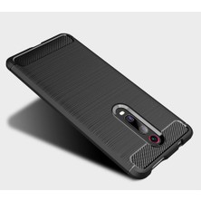 Microcase Xiaomi Mi 9T Brushed Carbon Fiber Silikon TPU Kılıf Siyah