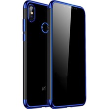 Microcase Xiaomi Redmi Note 5 Pro Plating Series Silikon Kılıf Mavi