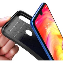 Microcase Xiaomi Redmi Note 7 Maxy Serisi Carbon Fiber Silikon TPU Kılıf Siyah