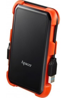 Apacer AC630 2TB USB 3.1 Askeri Sınıf Darbeye Dayanıklı Taşınabilir Disk Turuncu AP1TBAC630T-1