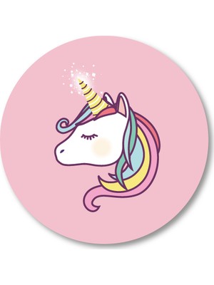 Cici Unicorn Sticker Etiket Duvar Süsü 7 x 7 cm 10lu