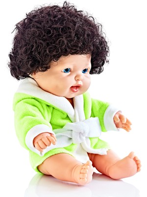 Erpa Masal Anlatan Doğal Kıvırcık Saçlı Et Bebek 34 cm